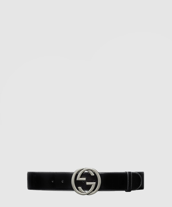 [GUCCI-구찌]인터로킹 G 버클 와이드 벨트 763389