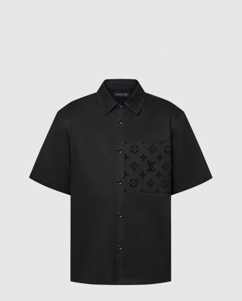 [LOUIS VUITTON-루이비통]플록드 쇼트 슬리브드 코튼 셔츠 1AFR05