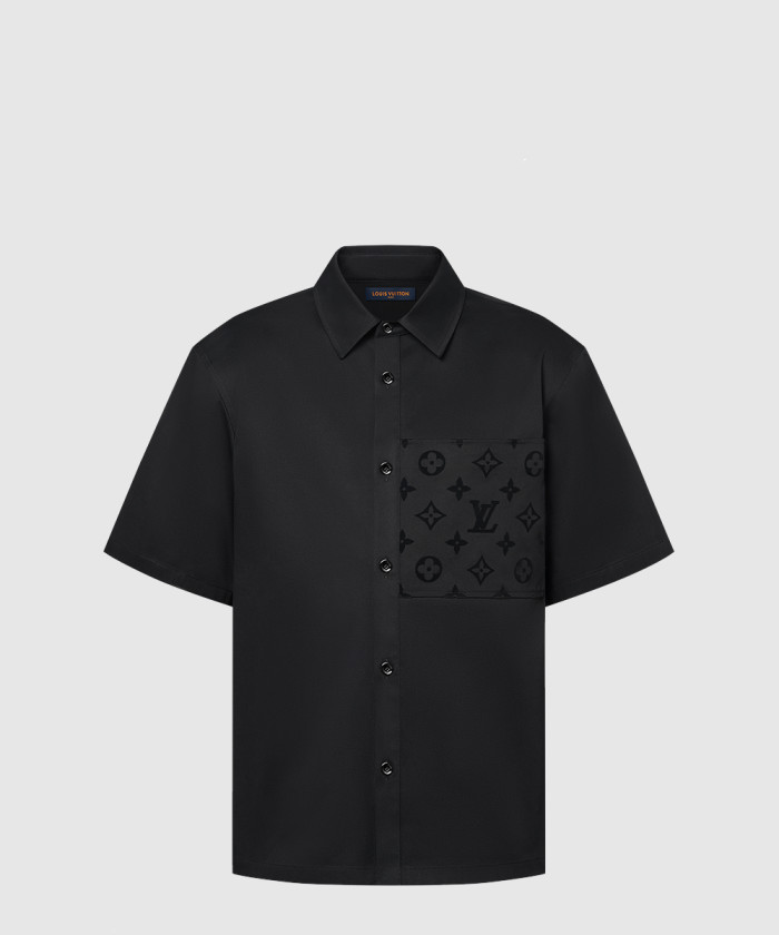 레플리카|이미테이션 louis-vuitton-루이비통플록드-쇼트-슬리브드-코튼-셔츠-1afr05