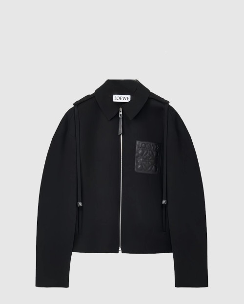 [LOEWE-로에베]아나그램 레더 포켓 울 자켓