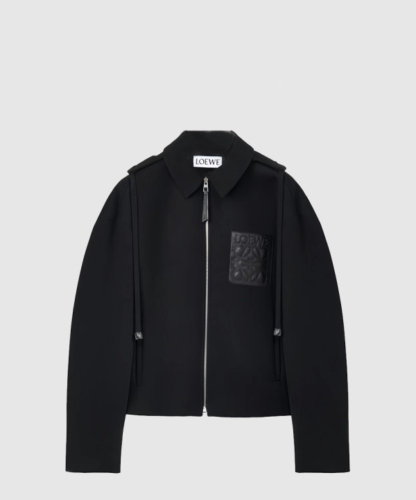 [LOEWE-로에베]아나그램 레더 포켓 울 자켓