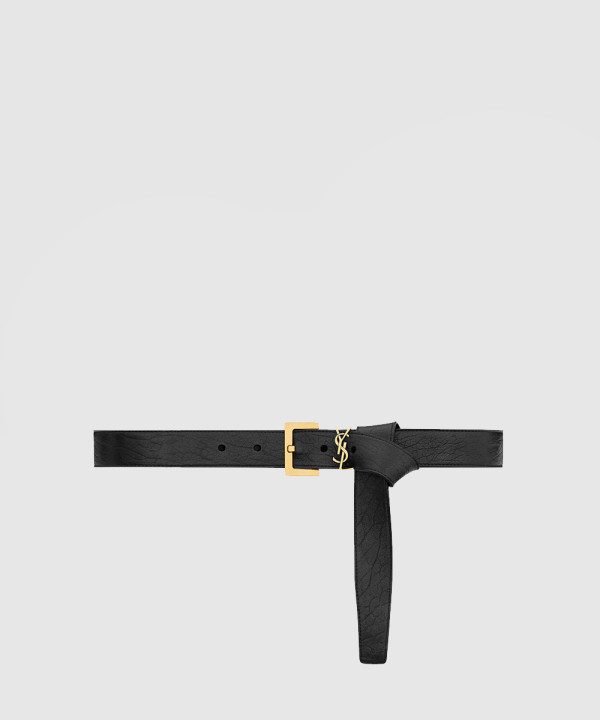 [SAINT LAURENT-생로랑]그레인 램스킨 소재의 벨트 784193