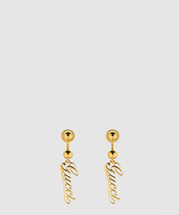 [GUCCI-구찌]스크립트 디테일의 볼 귀걸이 796936