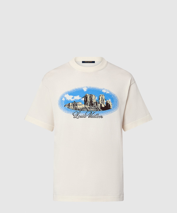 [LOUIS VUITTON-루이비통]그래픽 쇼트 슬리브드 코튼 크루넥 1AFXK4