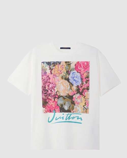 [LOUIS VUITTON-루이비통]쇼트 슬리브드 코튼 크루넥 1AAGWP