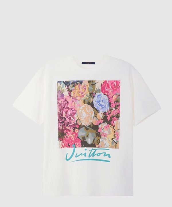 [LOUIS VUITTON-루이비통]쇼트 슬리브드 코튼 크루넥 1AAGWP