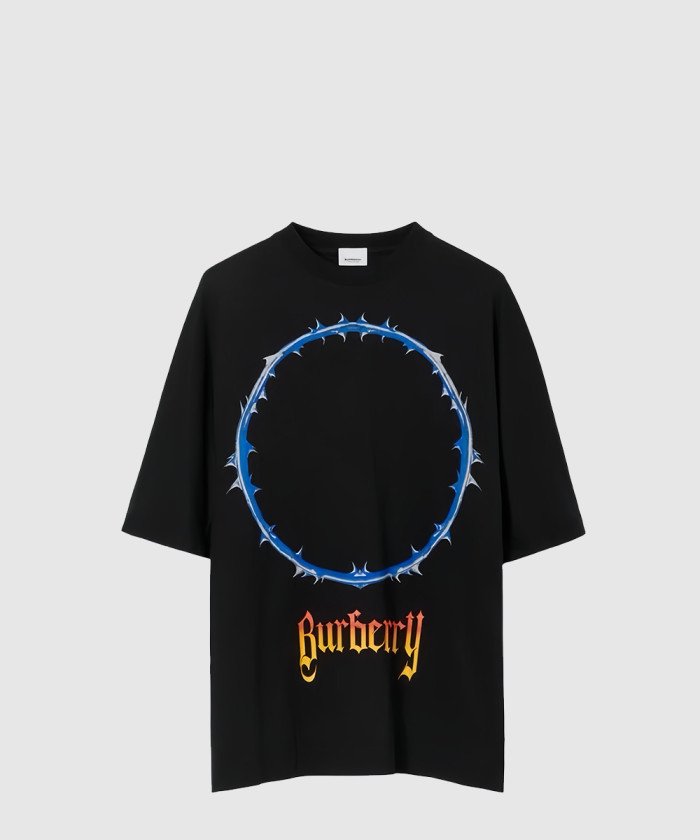 레플리카|이미테이션 burberry-버버리가시-덩쿨-로고-프린트-코튼-오버사이즈-티셔츠-80702431