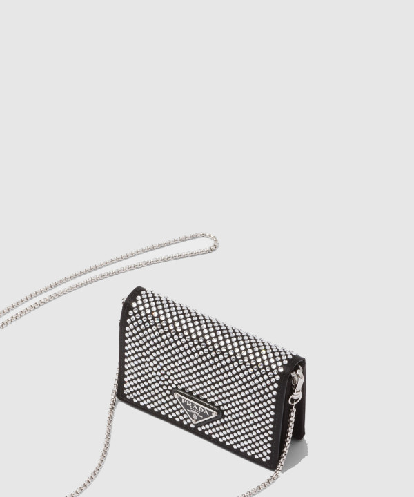 [PRADA-프라다]숄더 스트랩이 달린 시퀸 카드 홀더 1MR024