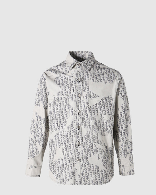 [DIOR-디올]오블리크 카스리 코튼 데님 오버 셔츠 113D5