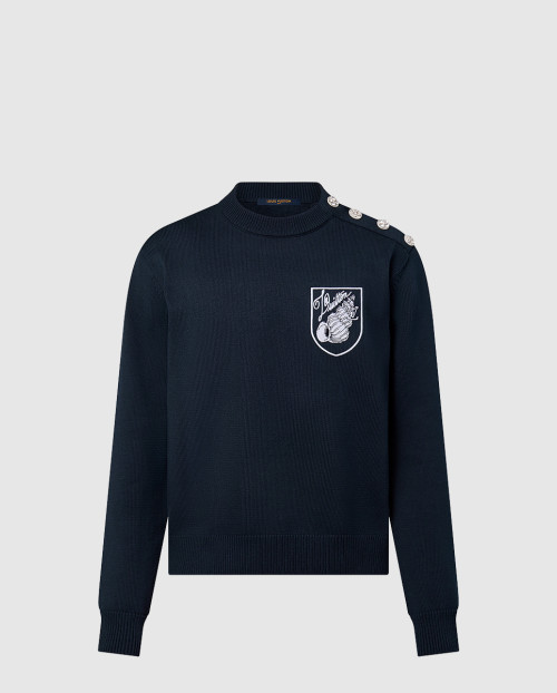 [LOUIS VUITTON-루이비통]엠브로이더드 코튼 블렌드 크루 1AFQQ4