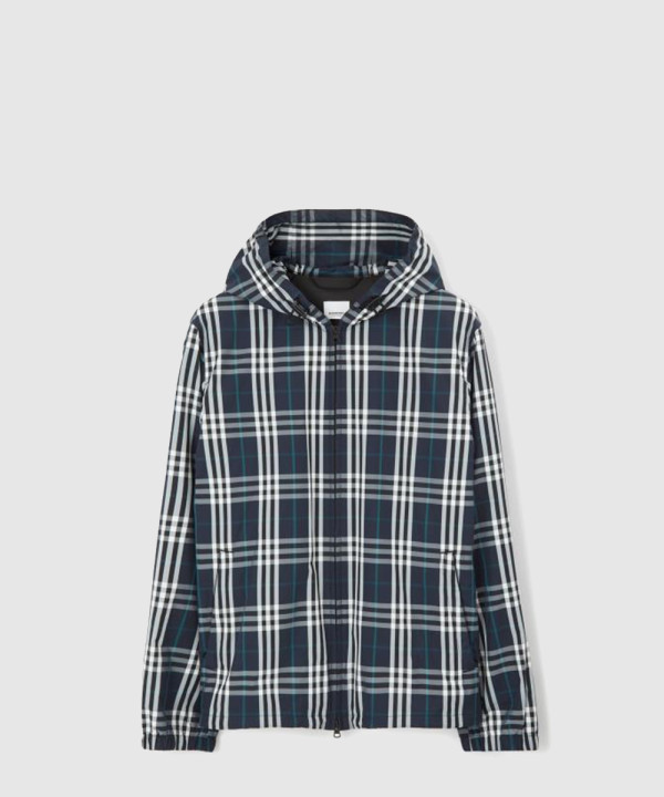 [BURBERRY-버버리]체크 후드 자켓 80708711