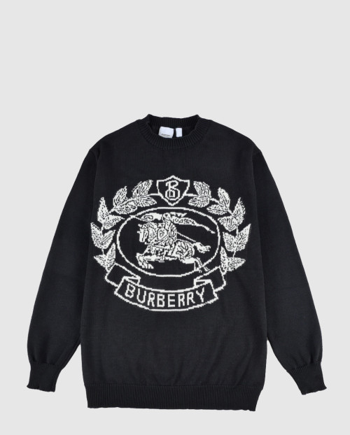 [BURBERRY-버버리]로고 인타르시아 울 블렌드 스웨터 80083701
