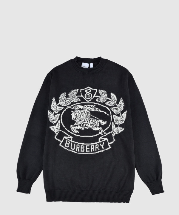 [BURBERRY-버버리]로고 인타르시아 울 블렌드 스웨터 80083701