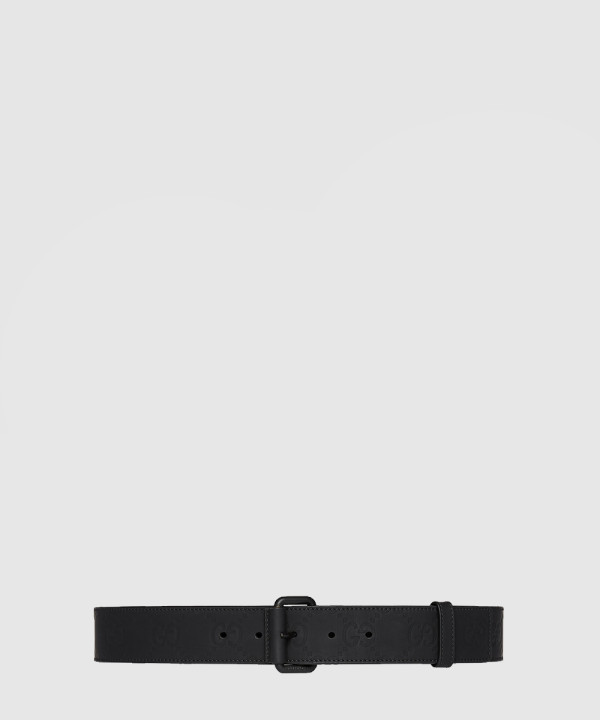 [GUCCI-구찌]GG 러버 효과 벨트 771297