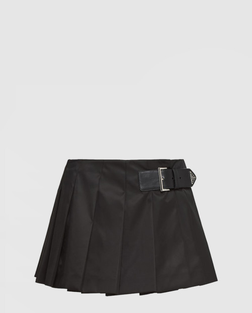 [PRADA-프라다]플리츠 리나일론 미니스커트 21H922