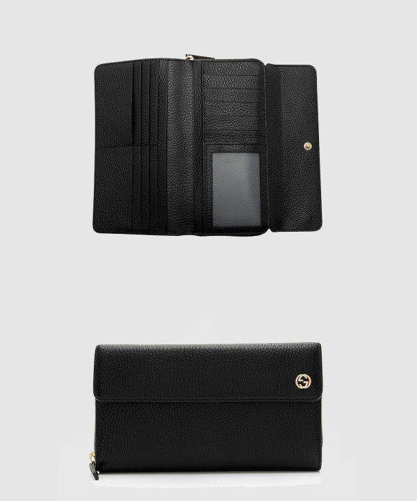 [GUCCI-구찌]가죽 버클 더블 G 장지갑 449397