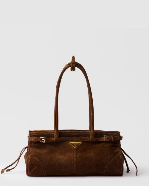 [PRADA-프라다]미디엄 스웨이드 레더 클러치 1BA426