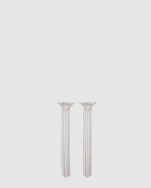 [PRADA-프라다]크리스털 로고 보석 귀걸이 1JO989