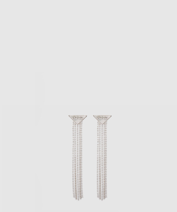 [PRADA-프라다]크리스털 로고 보석 귀걸이 1JO989