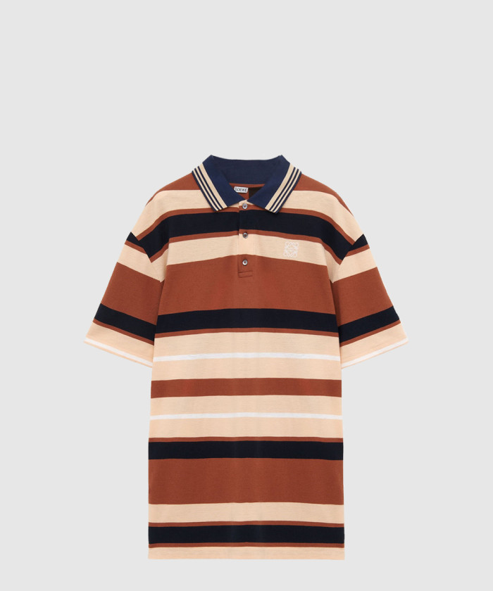 레플리카|이미테이션 loewe-로에베스트라이프-코튼-린넨블렌드-피케-폴로-셔츠