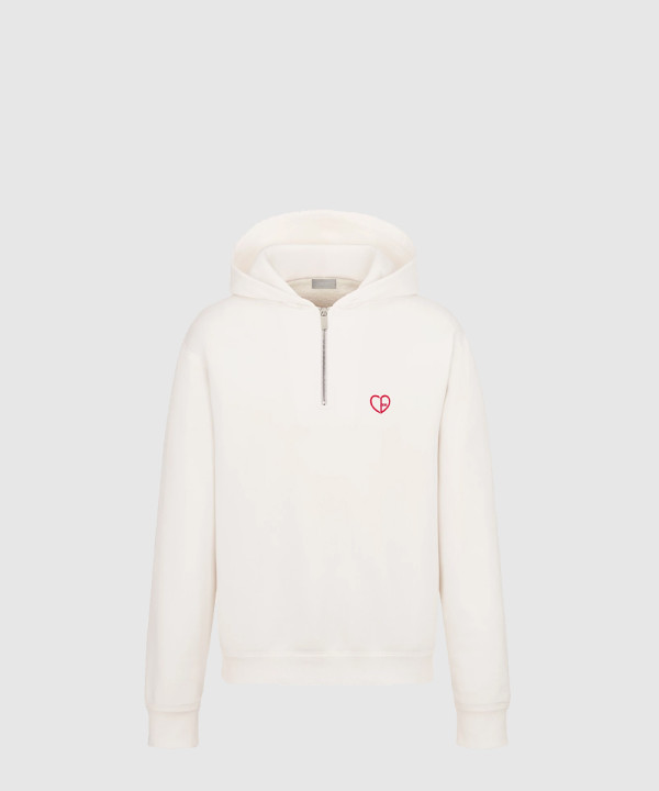 [DIOR-디올]하트 하프집업 후드 스웨트셔츠 493J6