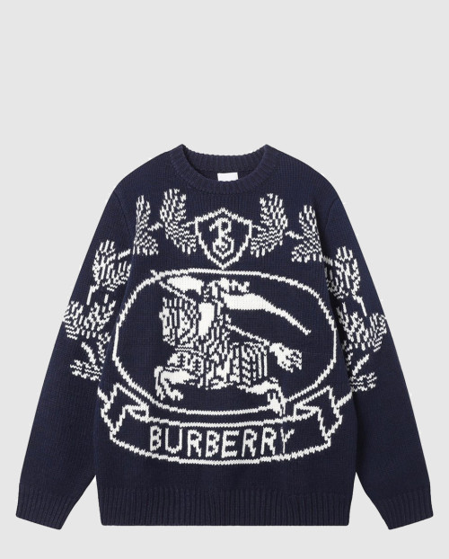 [BURBERRY-버버리]로고 인타르시아 울 블렌드 스웨터 80587641
