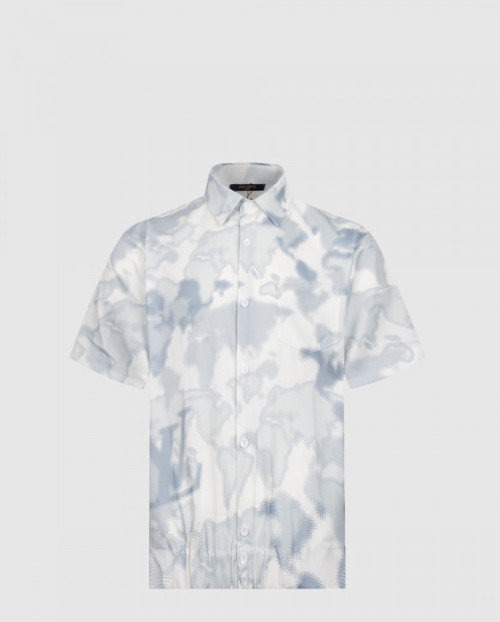 [LOUIS VUITTON-루이비통]코튼 블렌드 숏 슬리브 남성 반팔 셔츠 1AFAVQ