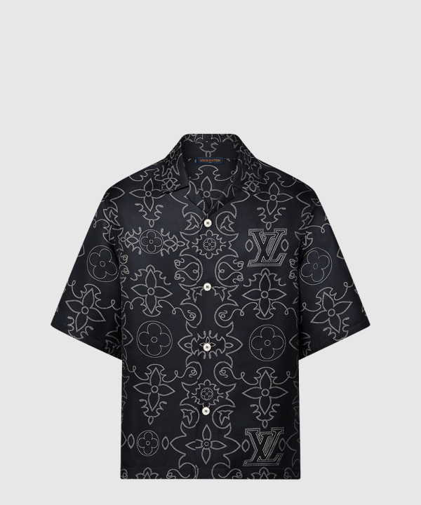 [LOUIS VUITTON-루이비통]프린티드 쇼트 슬리브드 실크 셔츠 1AFWSA