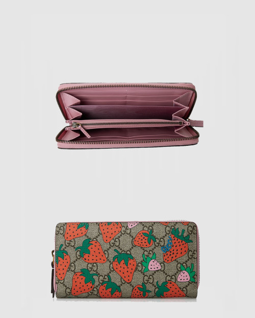 [GUCCI-구찌]스트로베리 프린트 장지갑  573865