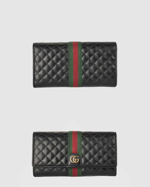 [GUCCI-구찌]GG 마몽 퀼팅 레더메쉬 장지갑 536452