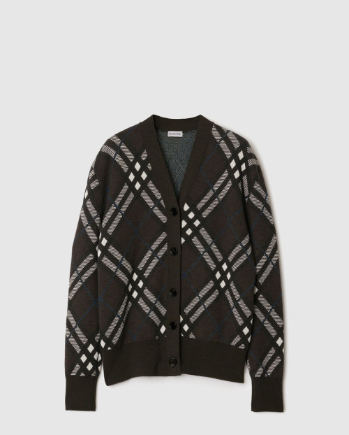 [BURBERRY-버버리]체크 울 블렌드 가디건 80934931