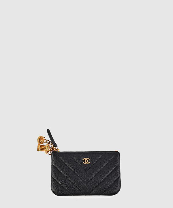 [CHANEL-샤넬]쉐브론 코인퍼스 AS1010