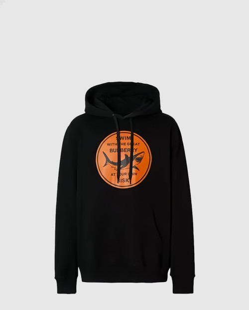 [BURBERRY-버버리]샤크 그래픽 코튼 후드 티셔츠 80406721