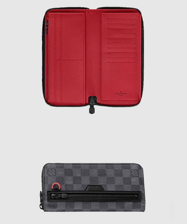 [LOUIS VUITTON-루이비통]Damier Graphite Utility 지퍼 지갑 N60355