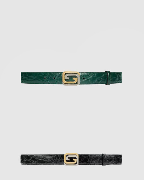 [GUCCI-구찌]GG 악어무늬 벨트 715604