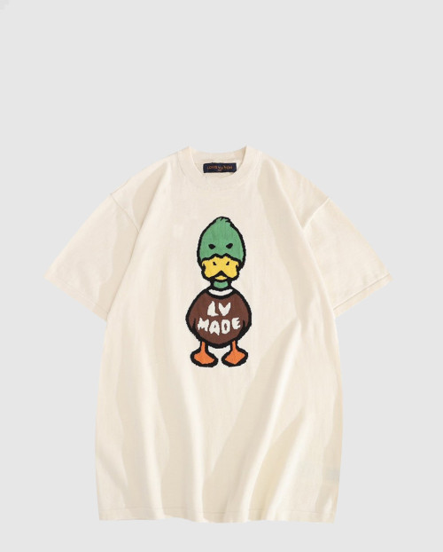 [LOUIS VUITTON-루이비통]프린티드 쇼트 슬리브드 코튼 티셔츠 1A9GOK