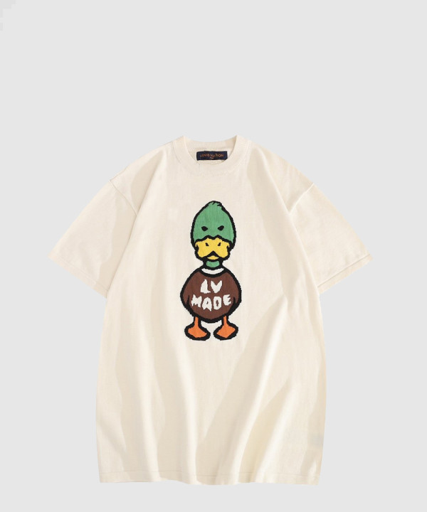 [LOUIS VUITTON-루이비통]프린티드 쇼트 슬리브드 코튼 티셔츠 1A9GOK