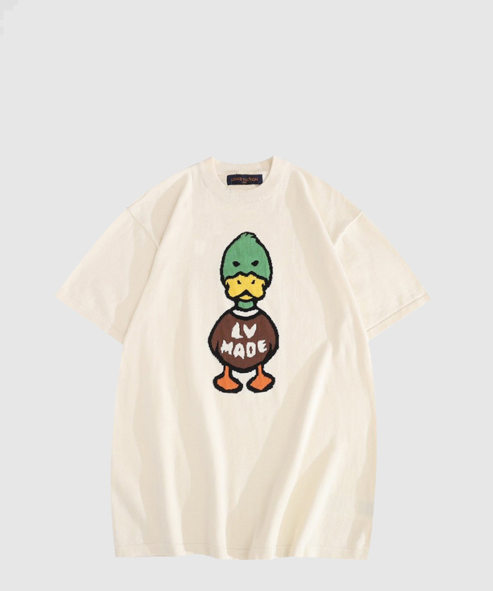 레플리카|이미테이션 louis-vuitton-루이비통프린티드-쇼트-슬리브드-코튼-티셔츠-1a9gok
