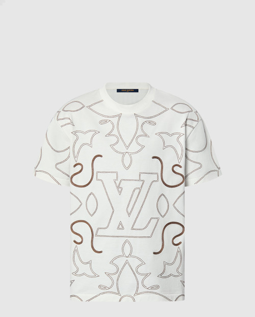 [LOUIS VUITTON-루이비통]엠브로이더드 코튼 티셔츠 1AFWVN