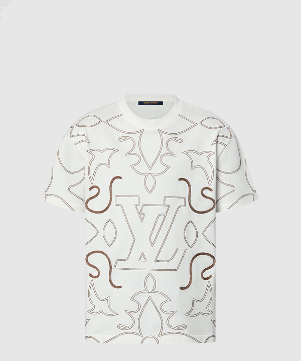 [LOUIS VUITTON-루이비통]엠브로이더드 코튼 티셔츠 1AFWVN