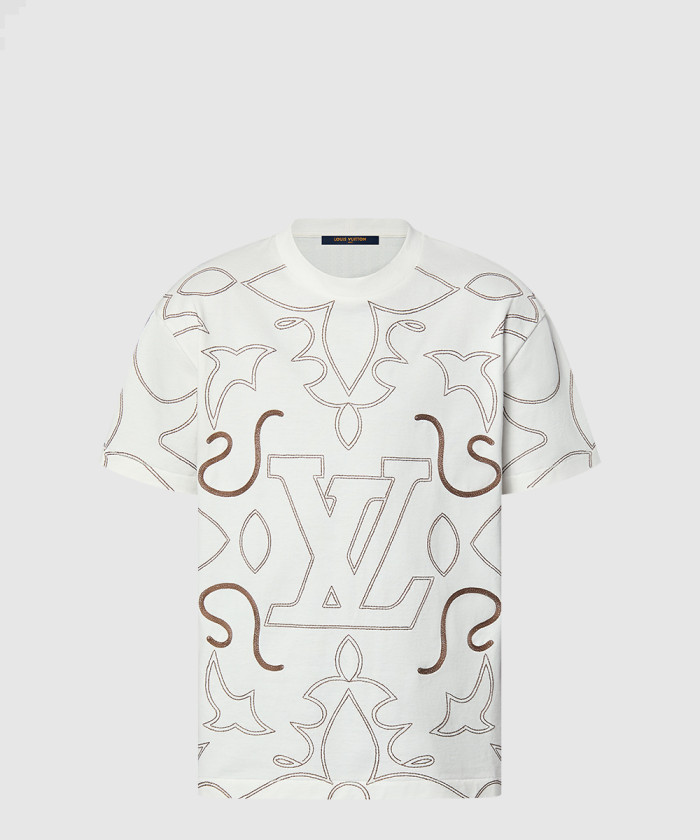 레플리카|이미테이션 louis-vuitton-루이비통엠브로이더드-코튼-티셔츠-1afwvn