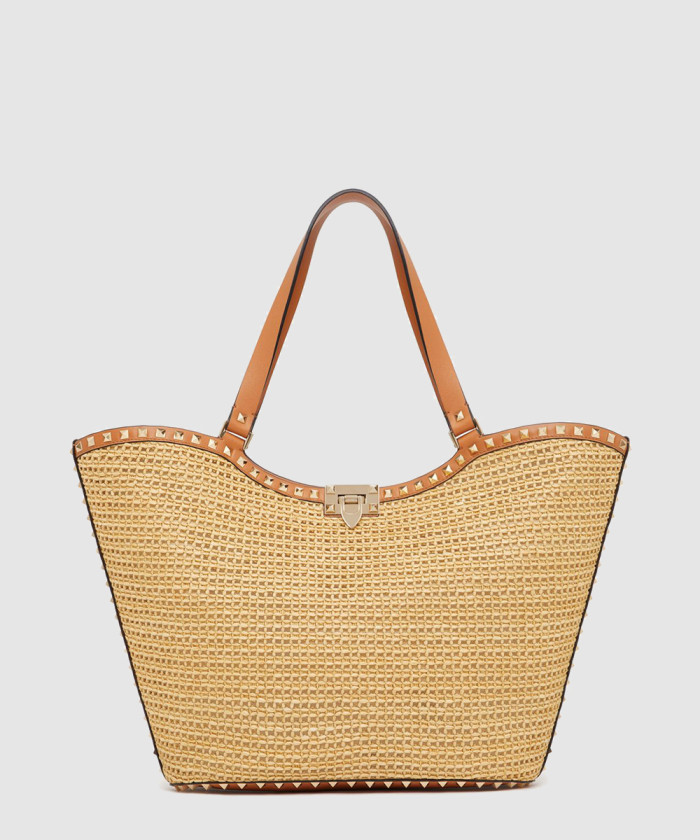 레플리카|이미테이션 valentino-발렌티노락스터드-우븐-라피아-쇼퍼백