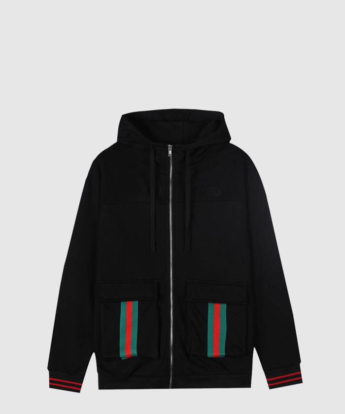 레플리카|이미테이션 gucci-구찌웹-코튼-저지-후드-재킷-752187