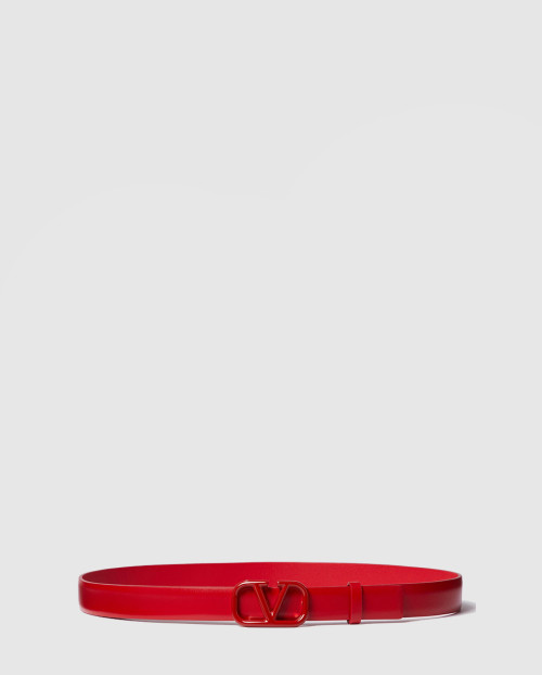 [VALENTINO-발렌티노]브이로고 시그니처 유광 송아지 가죽 벨트