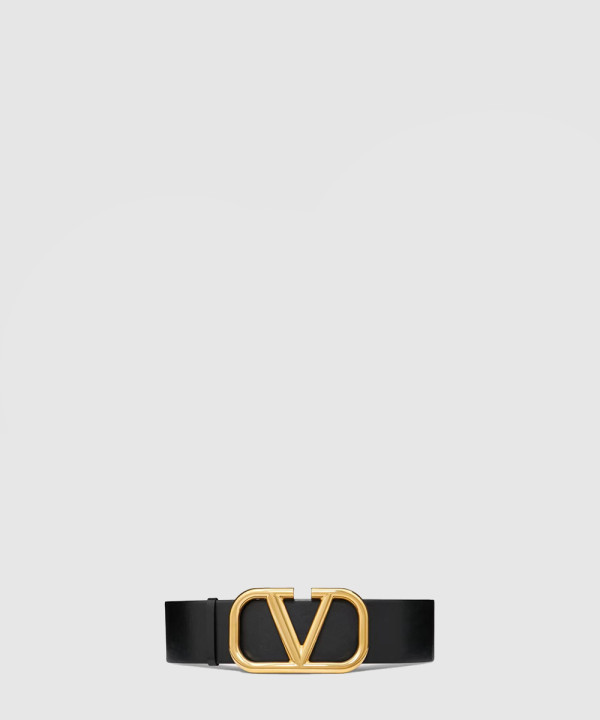 [VALENTINO-발렌티노]유광 송아지 가죽 브이로고 시그니처 리버시블 벨트