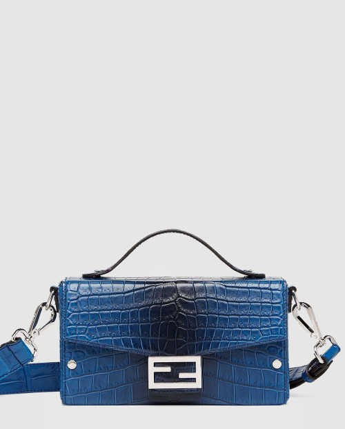 [FENDI-펜디]소프트 트렁크 바게트 블루 그라데이션 크로코다일백 7VA565