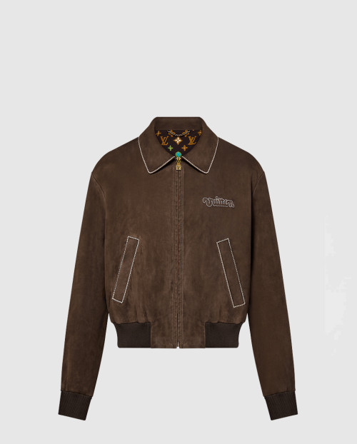 [LOUIS VUITTON-루이비통]엠브로이더드 스웨이드 카프스킨 보머 1AFPWA