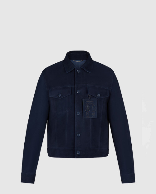 [LOUIS VUITTON-루이비통]스웨이드 데님 재킷 1A8I3A