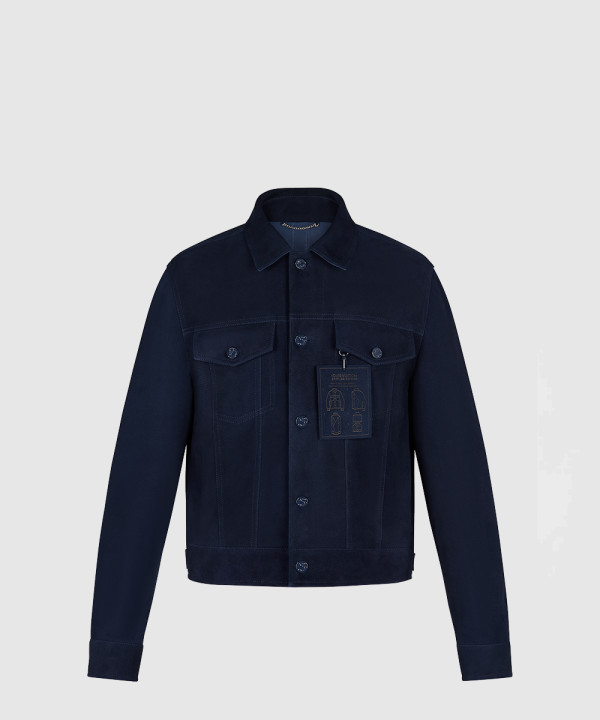 [LOUIS VUITTON-루이비통]스웨이드 데님 재킷 1A8I3A