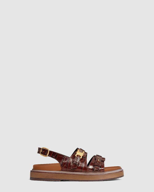 [CELINE-셀린느]샌들 티피 트리오페 카프스킨 다크 브라운 359813